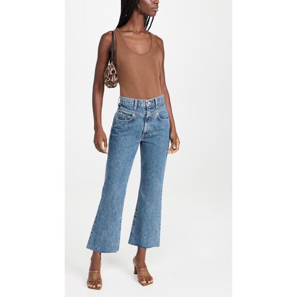 SLVRLAKE Frankie Double Yoke Jeans Born to Run Size 29 Blue Nonstretch Denim - Picture 1 of 16